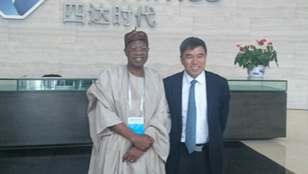 Alhaji Lai Mohammed, minister of Information and Culture and Mr. Xinxing Pang, chairman of Startimes